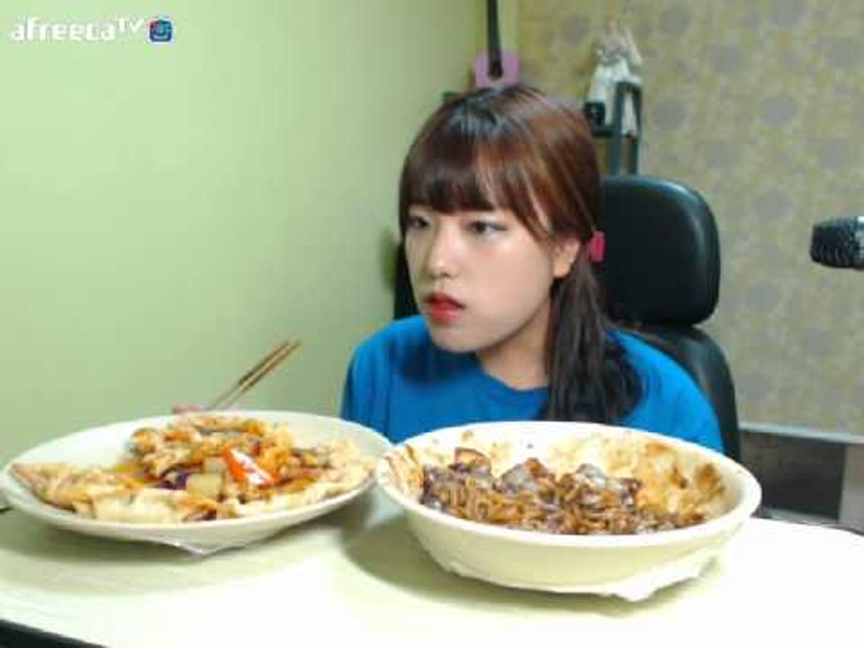 터민 짜장면+탕수육 먹방