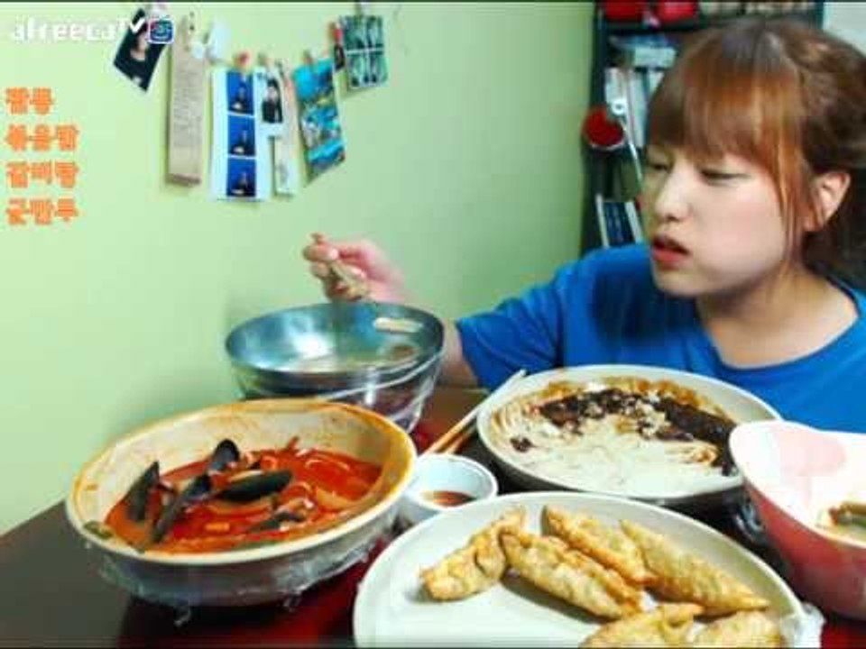 터민 짬뽕+볶음밥+갈비탕+군만두 중식 먹방