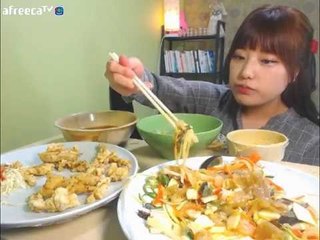 터민 양장피+탕수육+칼국수 먹방