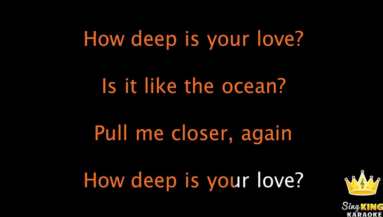 Calvin Harris & Disciples - How Deep Is Your Love (Karaoke Version)