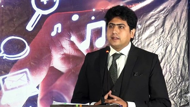 Social Media Activist Syed Fawad Raza Addressing in Social Media Conference