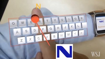 NEC technology creates a virtoul Keyboard on your Arm