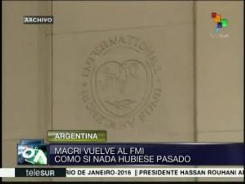 Macri acepta que FMI supervisen las finanzas públicas de Argentina