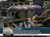 Colombia: importaciones cayeron 15% por caída del peso frente al dólar