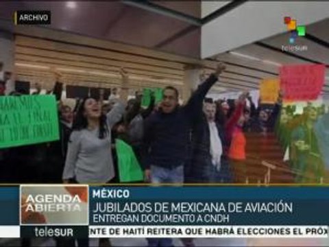 México: jubilados de Mexicana exigen respeto a sus derechos en el AICM