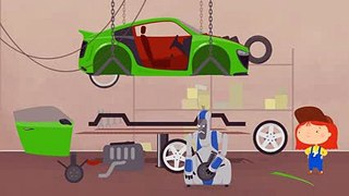 Doc McWheelie ROBOT BREAKS Car! Car Doctor Repair Mechanics - Children's Cartoons -