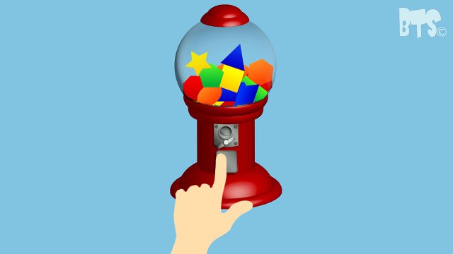 Shapes for Children to Learn with Gumball Machine Kids Learning Videos