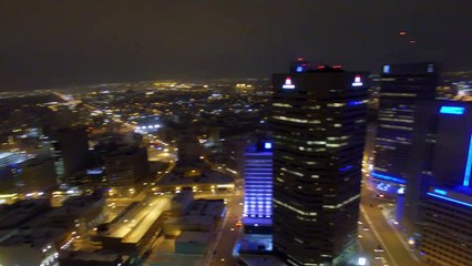 Winnipeg Winter Night Flight (Drone)