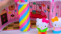 Hello Kitty BIRTHDAY CAKE HOUSE Playset + Shopkins , Disney Frozen Fahsems Blind Bag Unbox