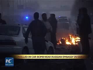 Download Video: 7 killed in car bomb near Russian Embassy in Kabul 2016