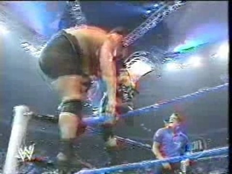 Brock Lesnar Suplexes Big Show Through The Ring