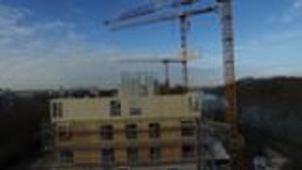 Survol en drône du chantier bois Quai de Le Borde