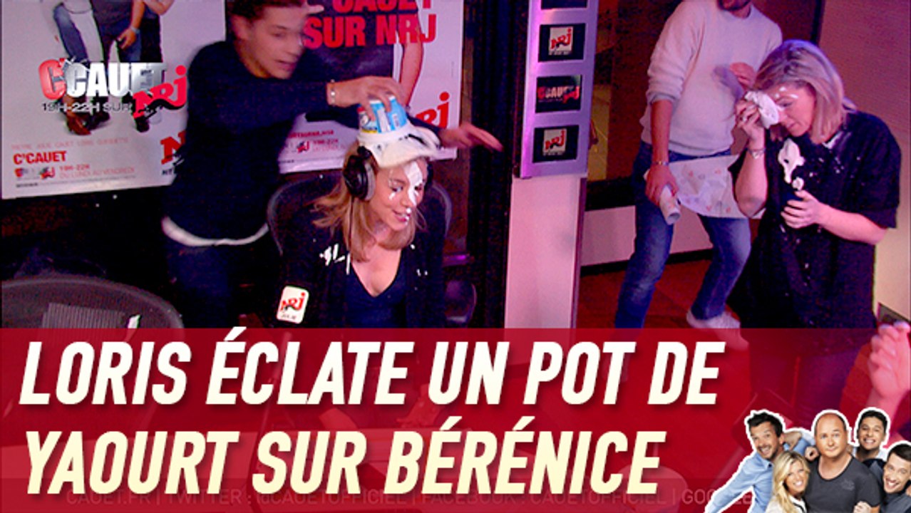 Loris éclate un pot entier de yaourt sur Bérénice - C'Cauet sur NRJ
