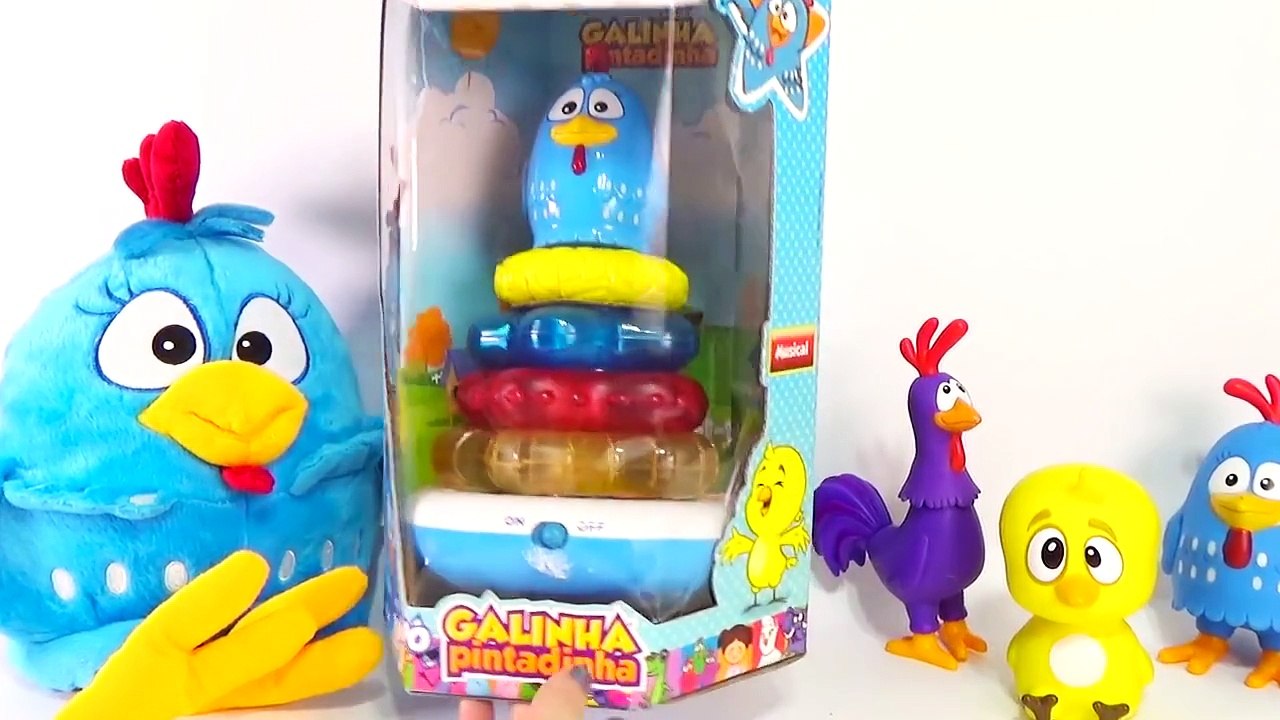 Galinha Pintadinha Brincamos Pirâmide com Músicas e Luzes Brinquedos Juguetes Gallina Pint
