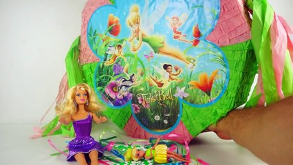 TINKER BELL Pinata Toys Surprise Opening toys Abriendo Juguetes Abrindo brinquedos