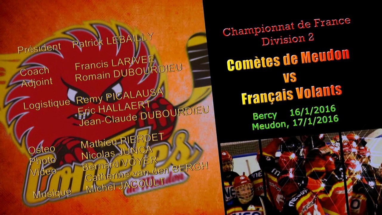 Comètes de Meudon vs Français Volants de Paris 16 et 17/1/2016