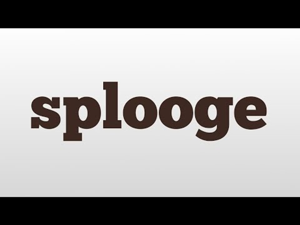 splooge meaning and pronunciation