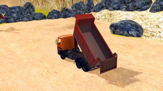 Строительные раскраски, самосвал и бетономешалка мультики для малышей