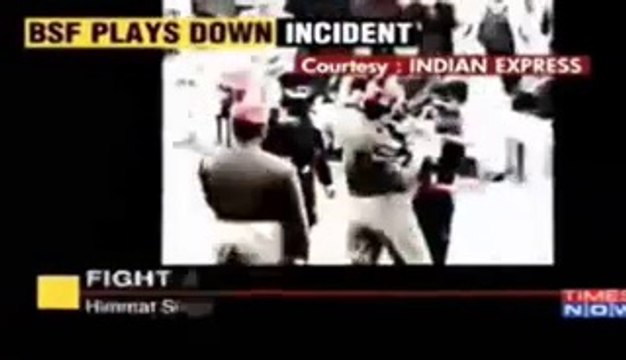 wahga border parade fight