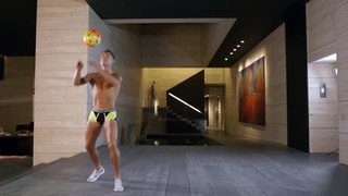 Ronaldo freestyle skills he keeps it up even in underwear