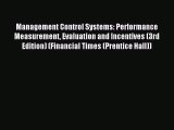 [PDF Download] Management Control Systems: Performance Measurement Evaluation and Incentives