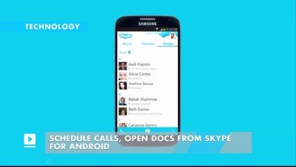 Schedule Calls, Open Docs From Skype for Android