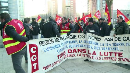 Lille: rassemblement en soutien aux ex-Goodyear condamnés