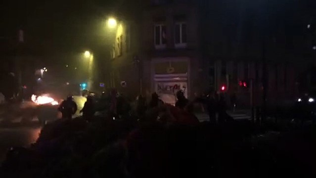 Manif agricole tendue à Quimper