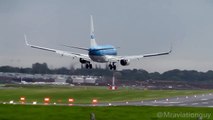 Tense Crosswinds Landings & Wind Shear at Birmingham Airport -777 757 737 A320 F70 ATR72 A319