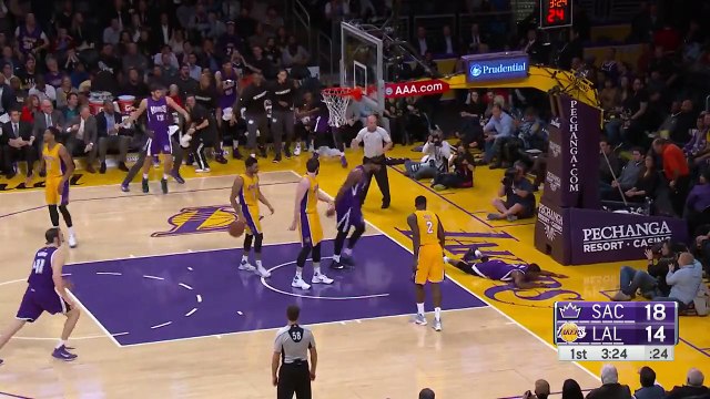 Rajon Rondo Takes the Contact and Slams it Home!