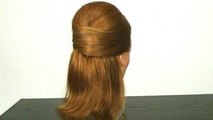 Прическа на средние и длинные волосы. Elegant hairstyle for