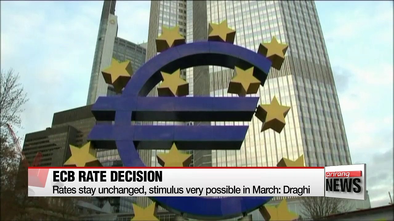 Euro tumbles, stocks jump after strong hint at more ECB easing in March