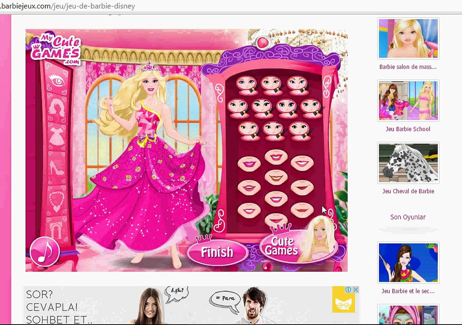 jeu de barbie