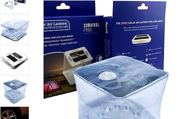 SOLAR LED Inflatable Camp Lantern Survival Frog