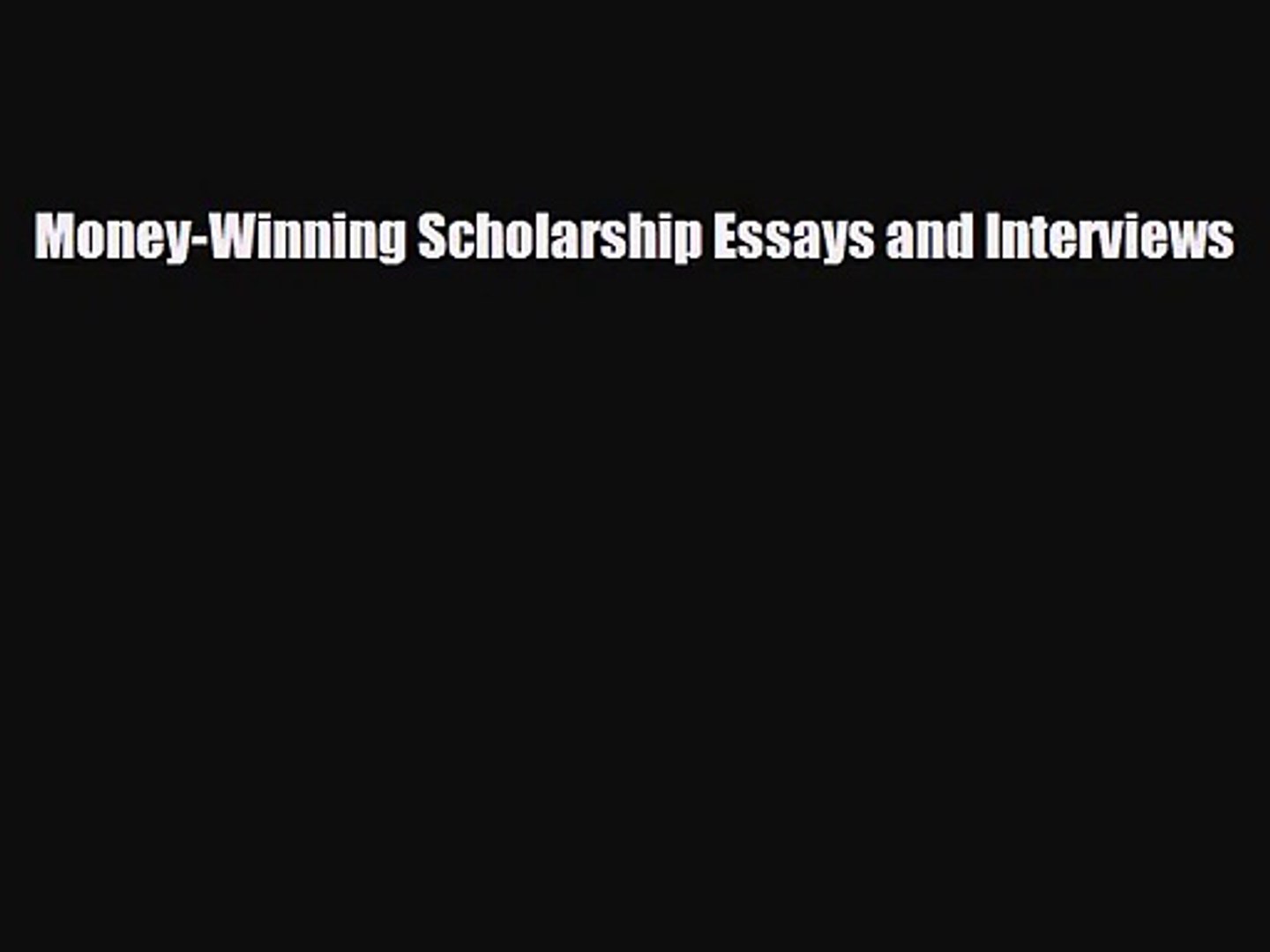 scholarship interview questions and answers example why do you deserve this scholarship sample essay