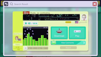 Super Mario Maker - Viewer Levels - Name: "Dude, so Confusing." - ID: 37BD-0000-018A-33A8