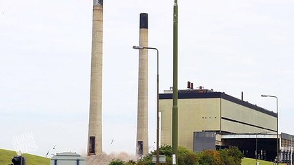 Cockenzie Power Station Demolition 26/9/2015 + Slow Motion