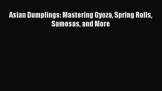 Download Asian Dumplings: Mastering Gyoza Spring Rolls Samosas and More PDF Online