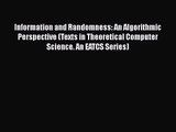 PDF Download Information and Randomness: An Algorithmic Perspective (Texts in Theoretical Computer