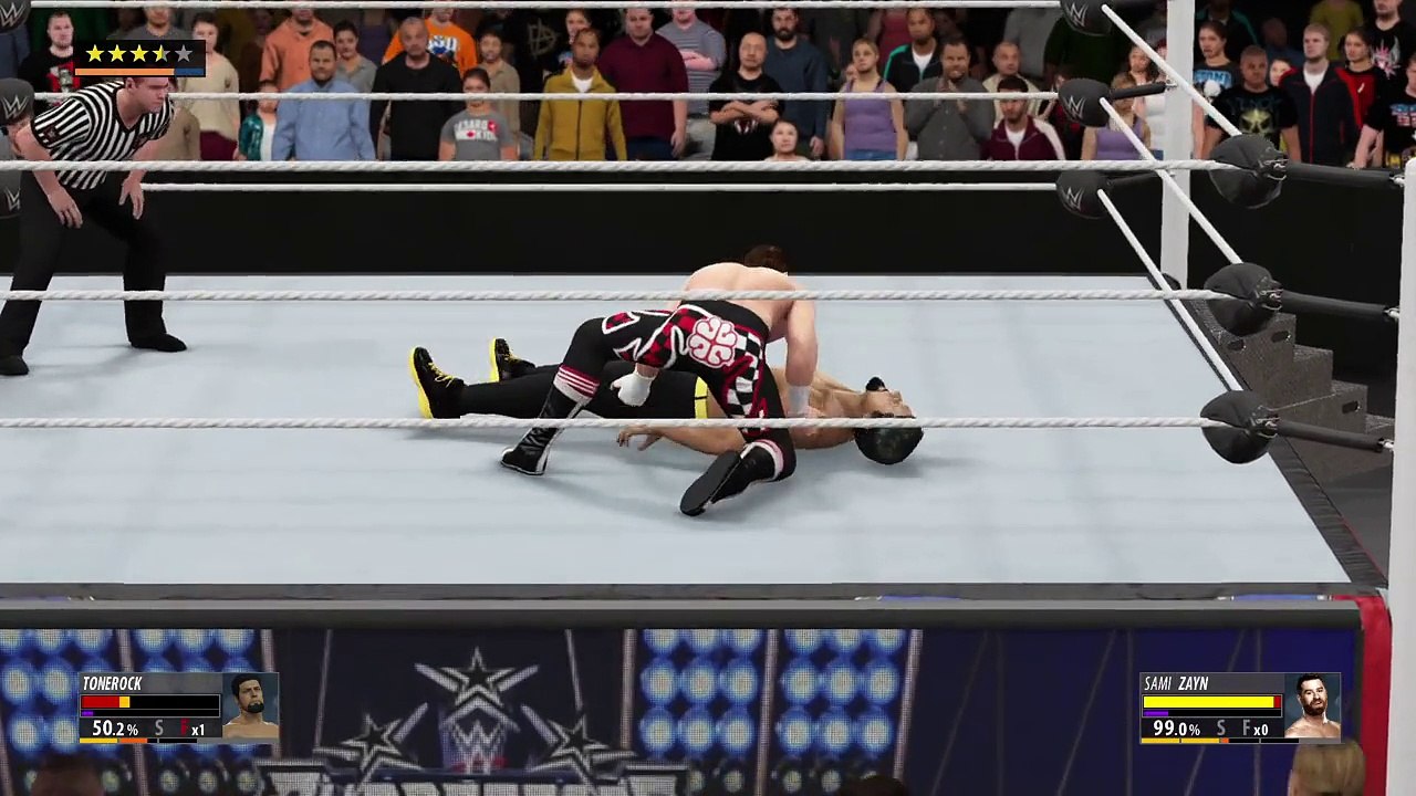 WWE 2K16 Tonerock vs Sami Zayn
