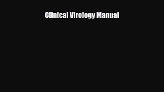 PDF Download Clinical Virology Manual PDF Online