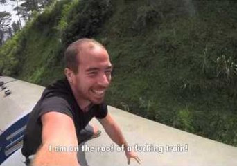 Spanish Filmmaker Climbs Atop Moving Train