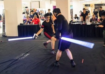 Lightsaber Duelists Battle for Supremacy in Singapore
