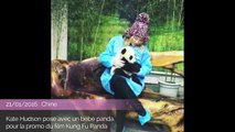 Exclu Vidéo : Kate Hudson : Sa tendre rencontre avec un bébé panda à Shanghai !