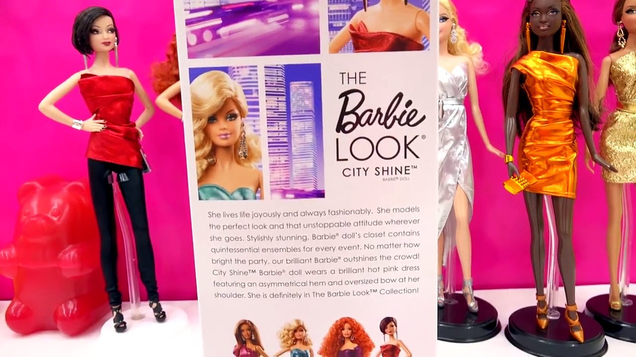 Barbie Collectors City Shine Pink Dress Doll Mattel Black Label Unboxing Toy Review Cookie