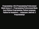 [PDF Download] Programming #18:C Programming Professional Made Easy & C   Programming Professional