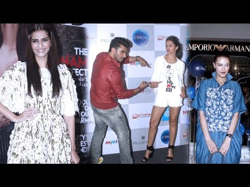 Deepika, Arjun, Sonam & Neha at Vogue Fashion Night Out | Latest Bollywood News