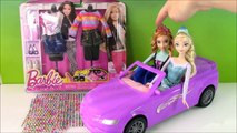 DIY Frozen Elsa Glam Car! How to make Car with Gem Stones! ANNA & ELSA barbie MAKEOVER!