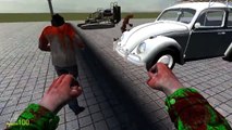 Gmod (Garrys Mod) ZOMBIE CAR RACE (Minecraft Mod)