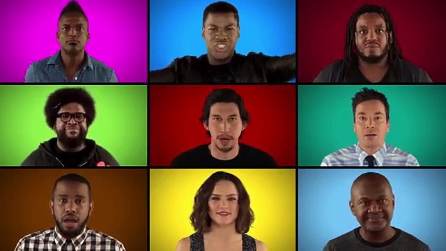 Jimmy Fallon The Roots Star Wars The Force Awakens Cast Sing Star Wars Medley A Cappella